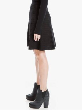 Max Studio Black Knit A-Line Skirt
